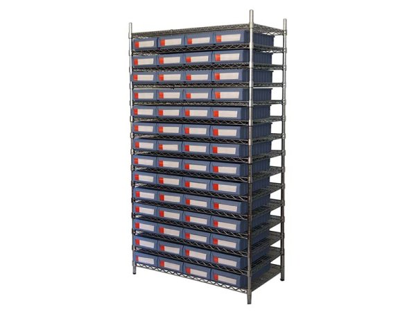 Wire Shelving With Shelf Bins  WSR19-5209