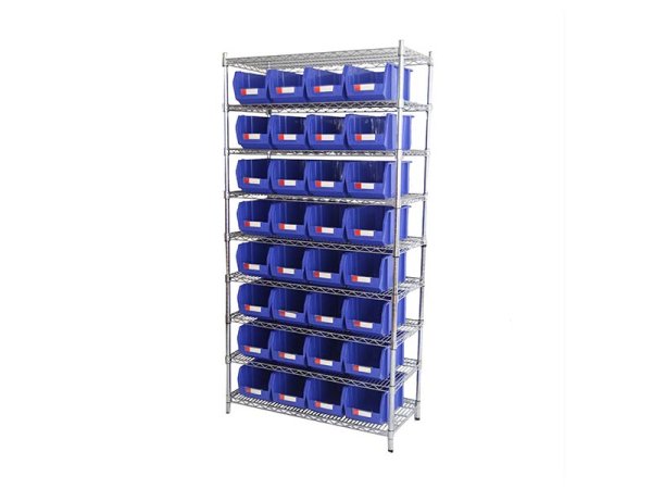 Wire Shelving With Storage Bins WSR3614-008
