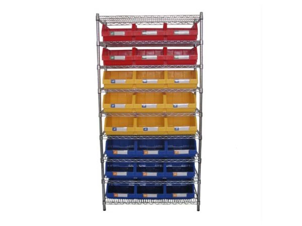Wire Shelving With Storage Bins WSR3614-003