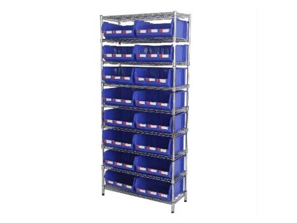 Wire Shelving With Storage Bins WSR3614-010