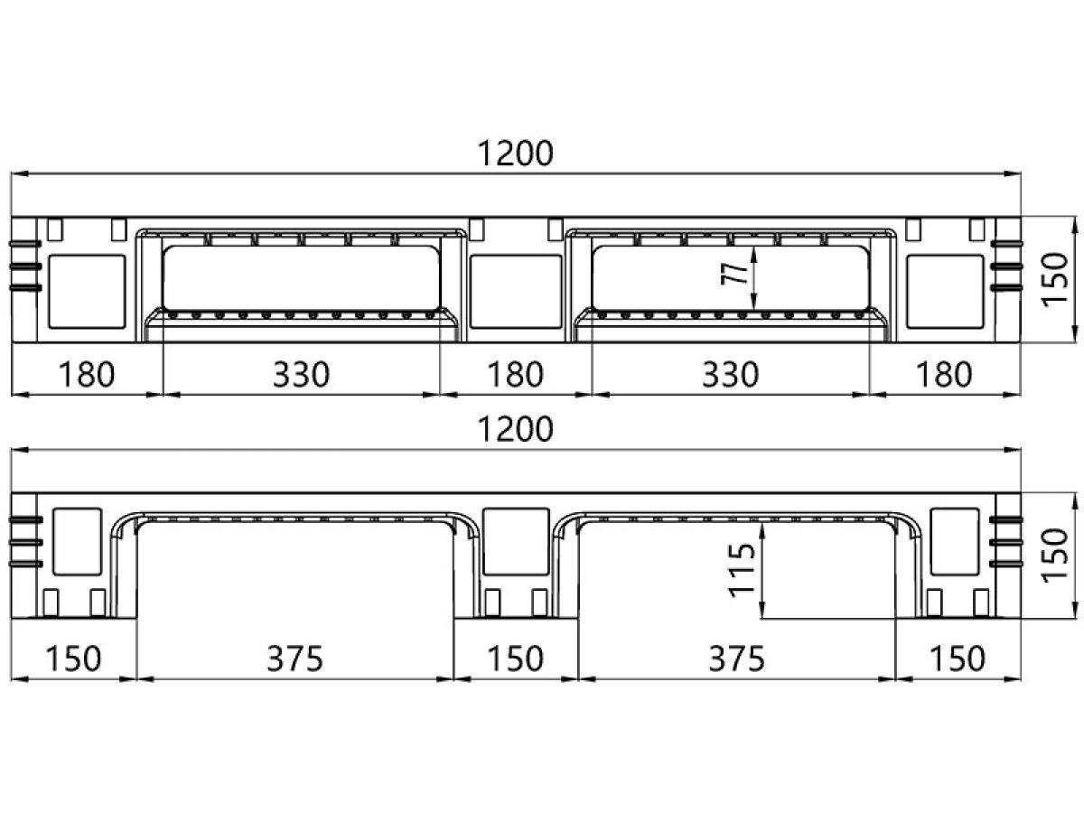 Rackable pallets LW-1212DCW-01 (1324)