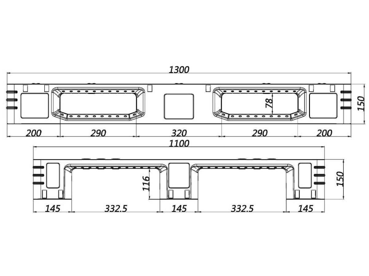 Rcakable pallets LW-1311DCW-01 (1321)