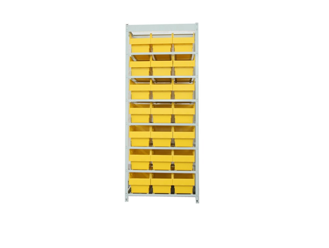 Steel Shelving With Shelfull Bins