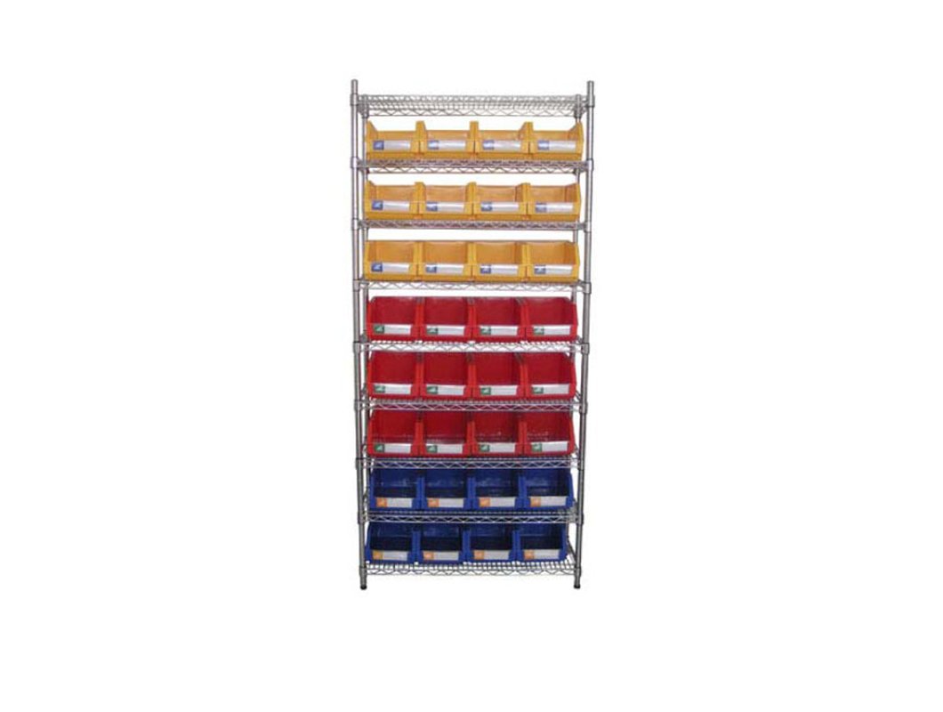 Wire Shelving With Storage Bins