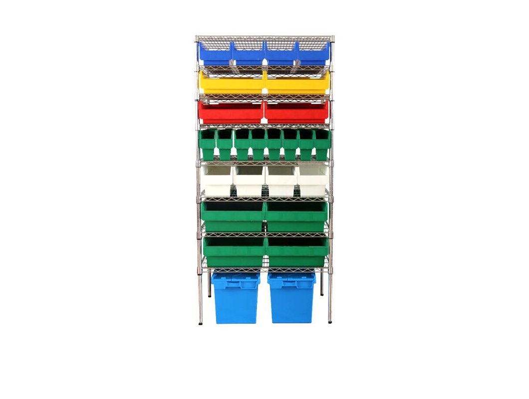 Wire Shelving With Shelfull Bins