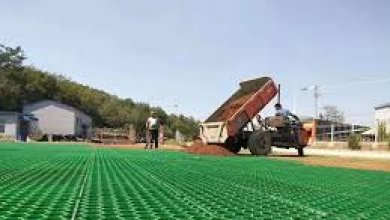How do you lay plastic grass grids?