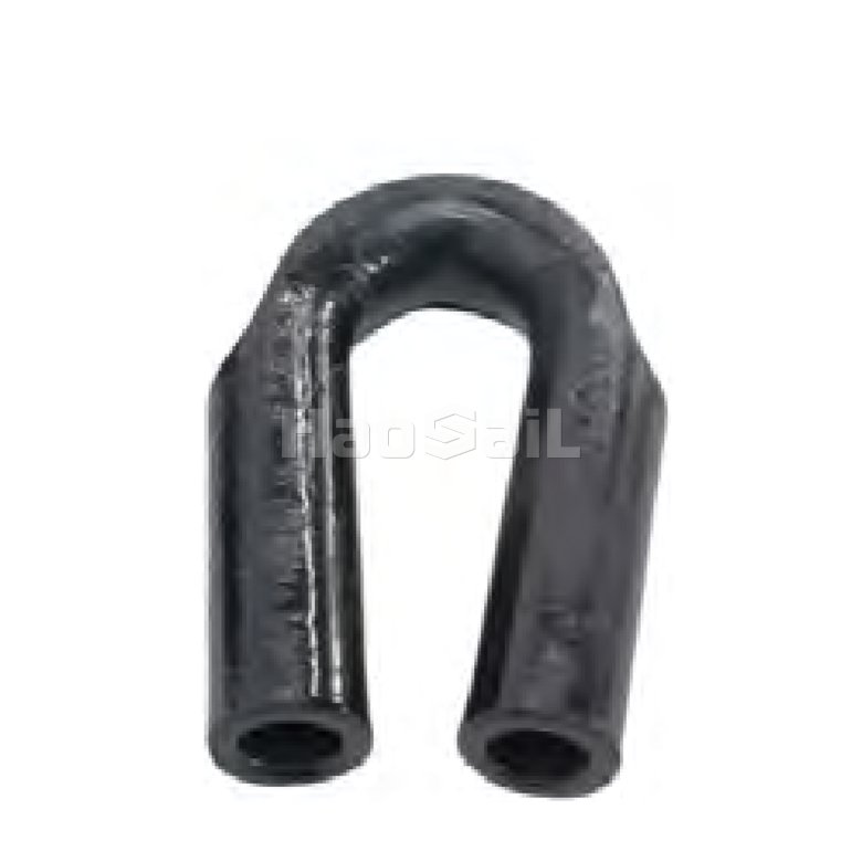 Tubular thimble for wire ropes and fiber ropes