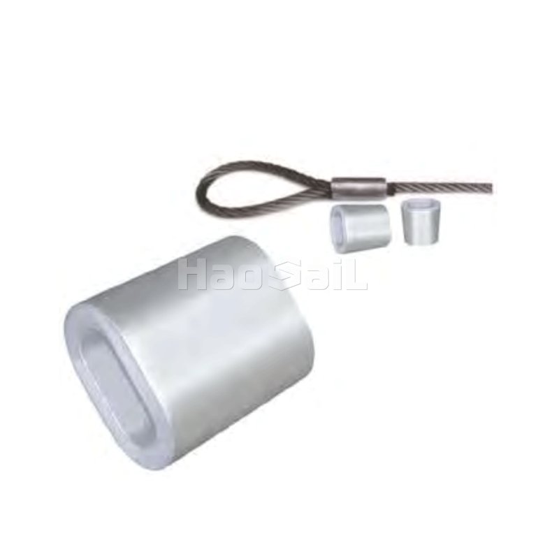 Aluminum wire rope ferrule with smooth inner wall