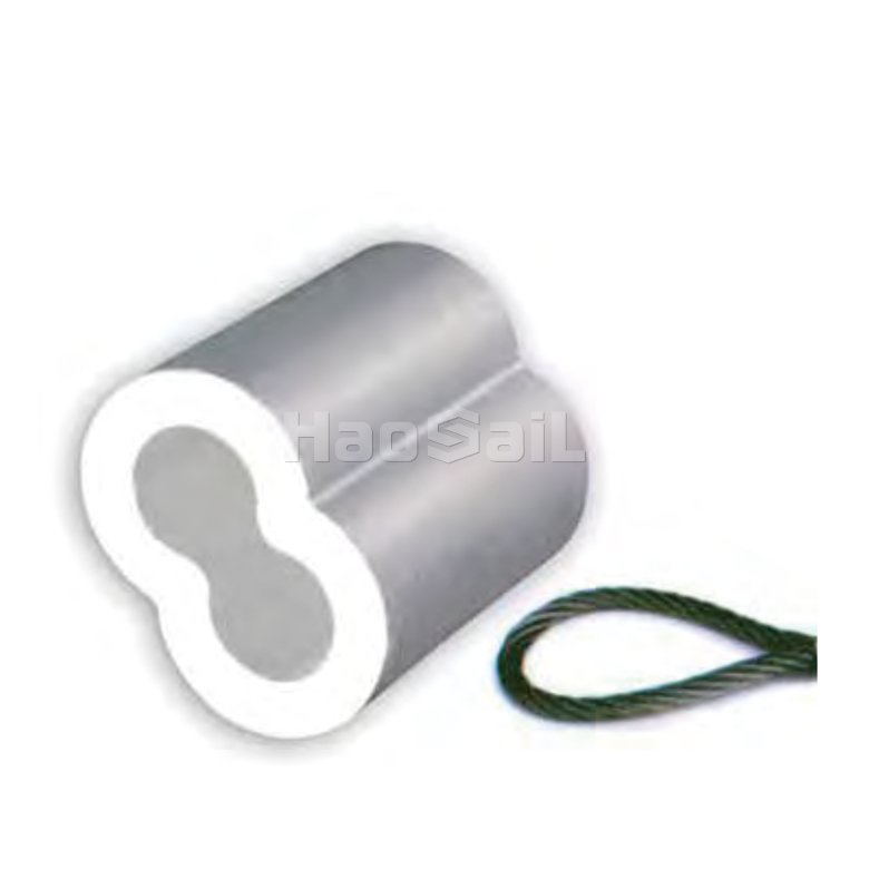 Aluminium hourglass sleeve for wire rope crimping