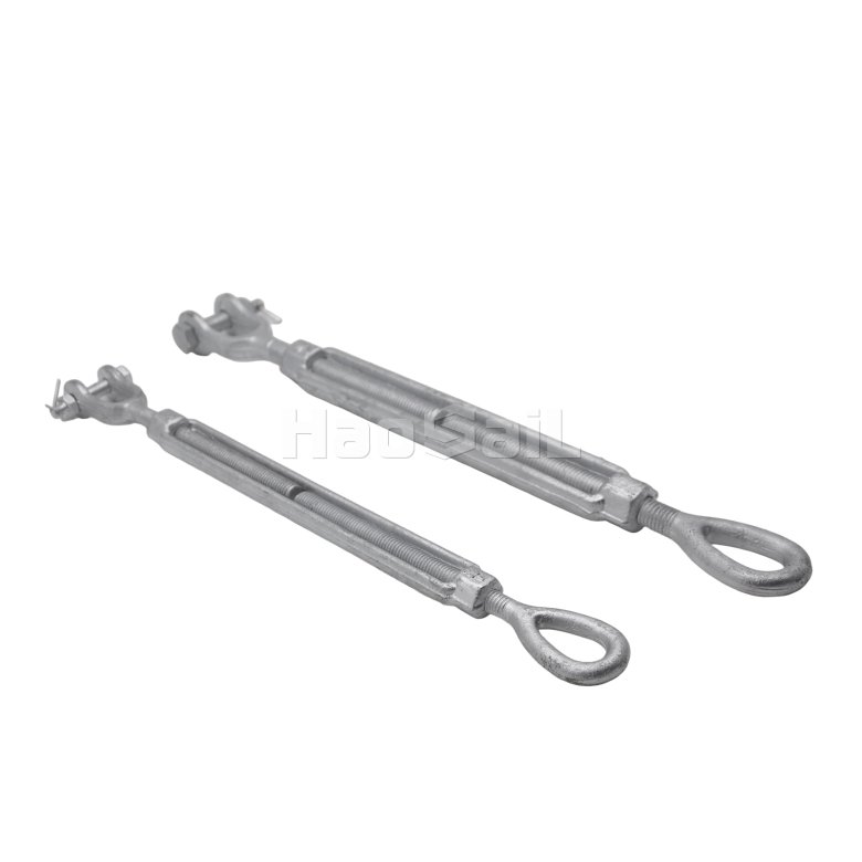 US Type turnbuckle with eye and jaw for rope and rod connections