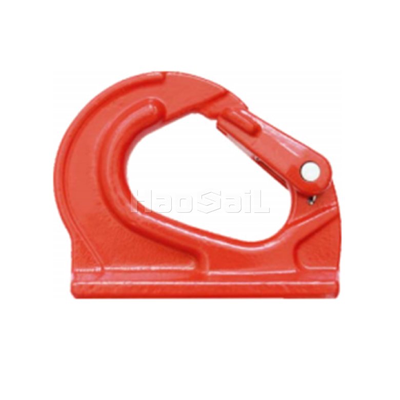 G80 welded bucket hook with locking device