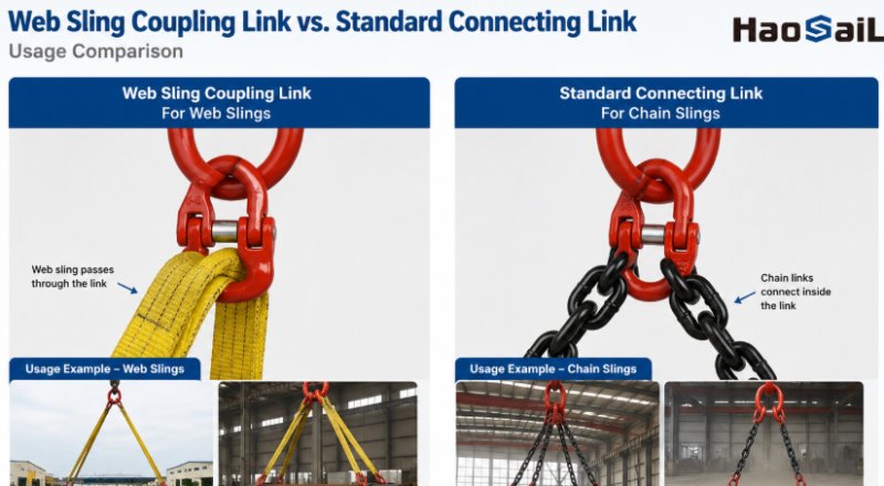 Web Sling Connecting Link vs. Standard Connecting Link