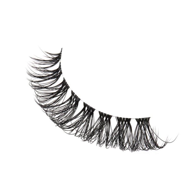 Clear band DD curl natural wispy lashes strip