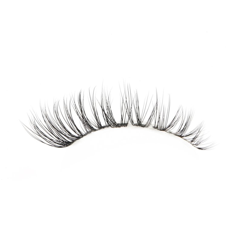 natural fluffy strip faux mink lashes