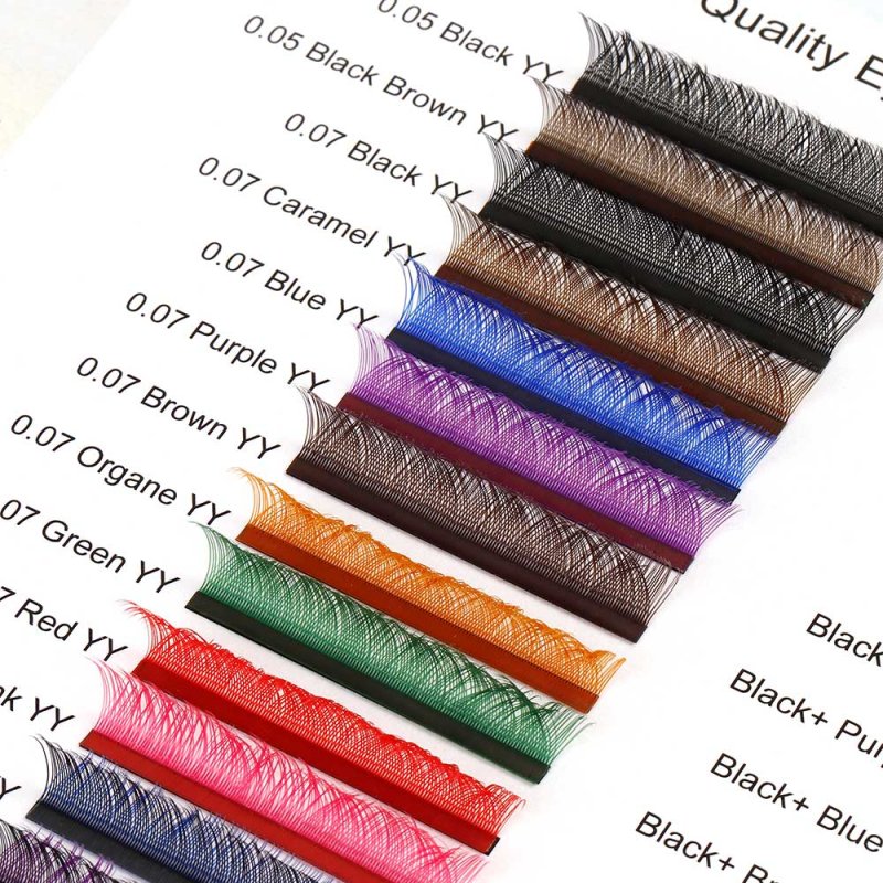 colored yy lash extensions
