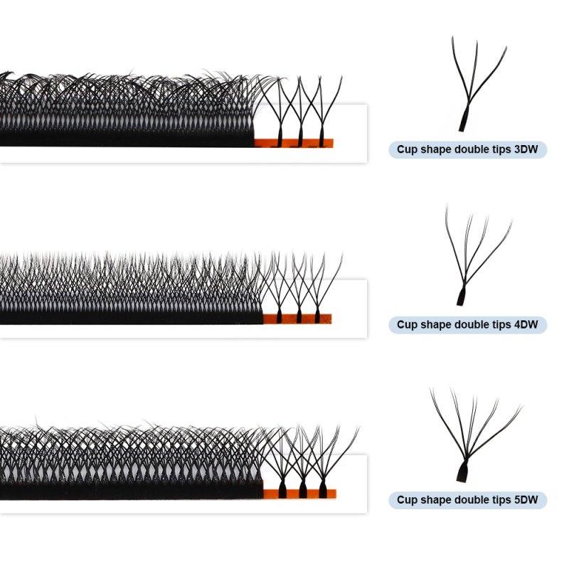 double tips 3D VS 4D VS 5D w lashes extension