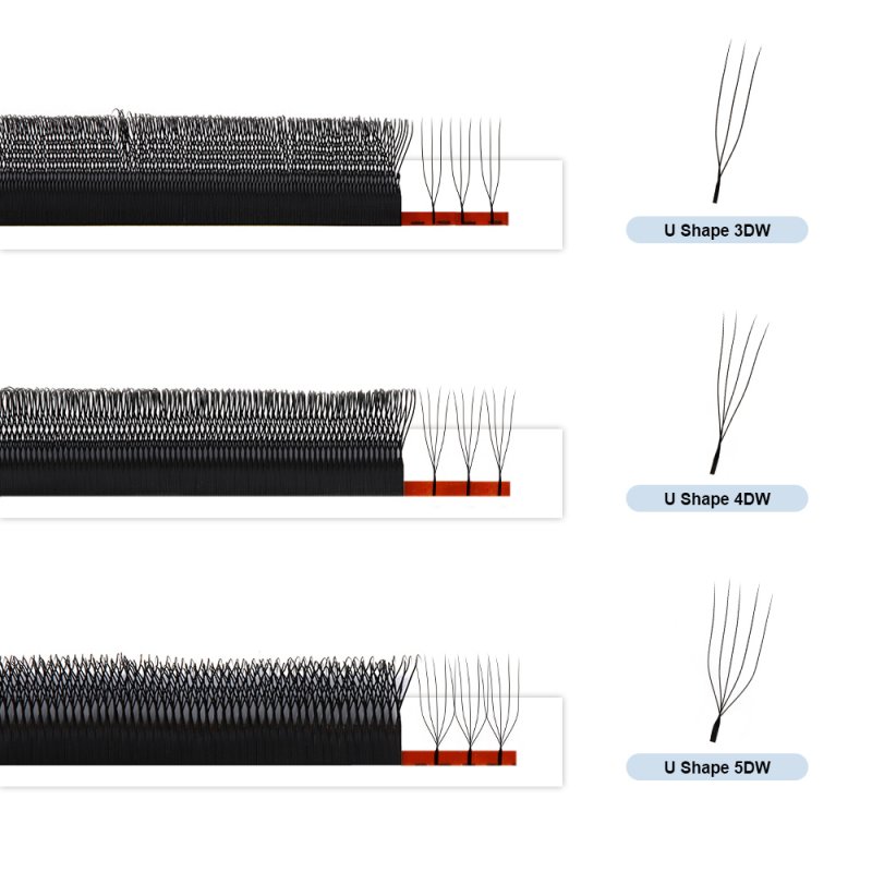 3D U VS 4D U VS 5D U lash extension