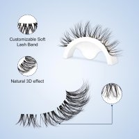 clear band natural segment lashes detail