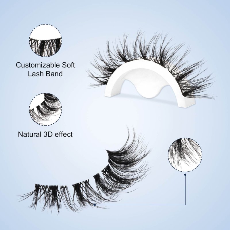 wispy faux mink pre mapped lashes