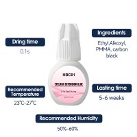 fast drying eyelash extension adhesive 0.1s