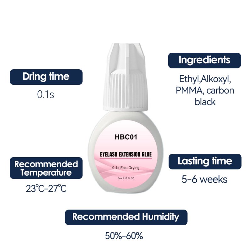 fast drying eyelash extension adhesive 0.1s