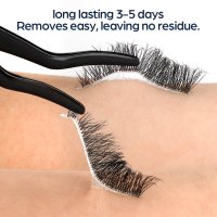 clear pre glued self adhesive lashes strong hold and easy remove