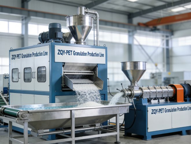 PET Pelletizing & Extrusion Production Line