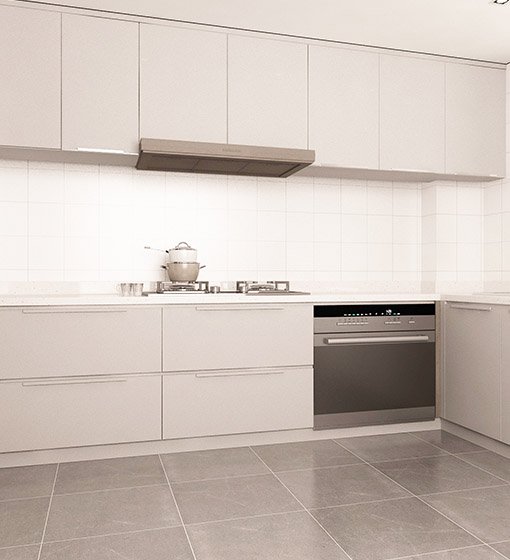 Custom PVC kitchen cabinets