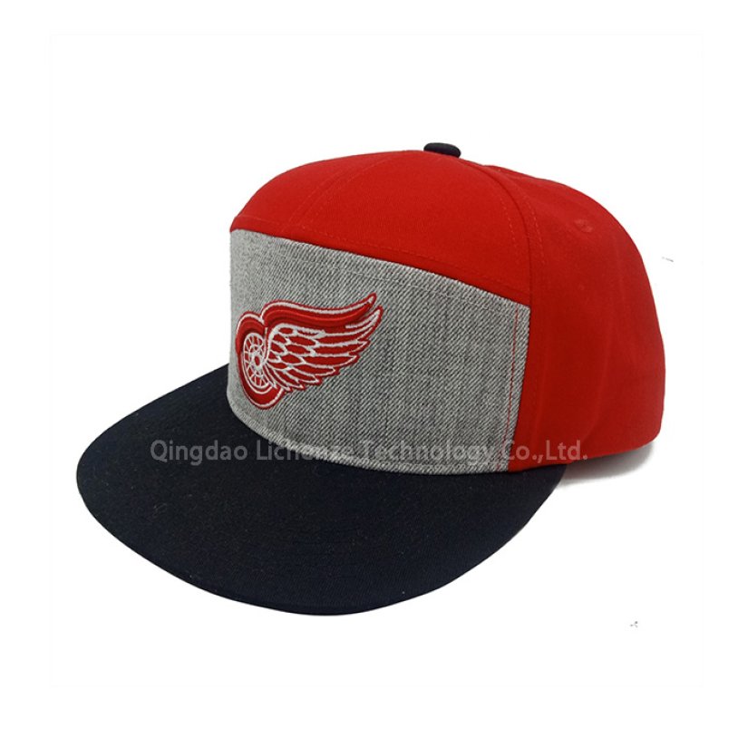 Cotton Twill 7 Panels 3D Embroidery Headware Sport Hat Camper Cap