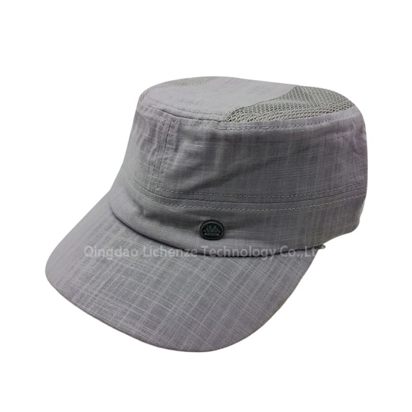 Men's Flat Top Solid Baseball Caps Hunting Tactical Custom Image Unisex Summer Mesh Breathable Grey Soldier Dad Hats Woven Check Military Cap