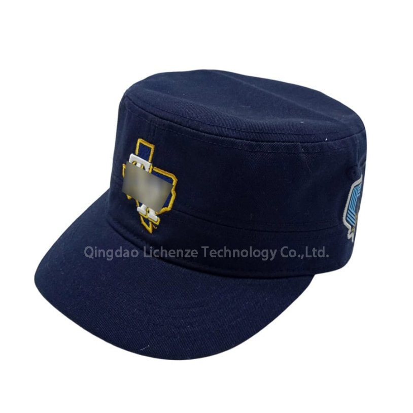 Custom Flat Top Hat Cuban Baseball Cap Combat Cadet Hats 100% Cotton Twill Embroidery Outdoor Tactical Cap Army Military Cap