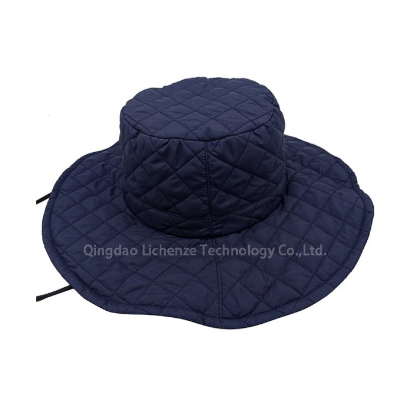 Hot Sale Trendy Quilting Fabric Style Custom OEM ODM Fisherman Winter Hat Bucket Hat