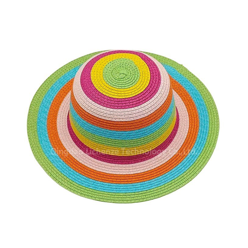 Paper Yarn Kids Children Girl Summer Sun Protection Sea Beach Straw Hat
