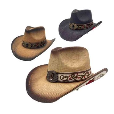 Men's Paper Straw Texas Cowboy Hat Big Embroidery Beads Pearl Decoration Usa American Flag Painting Shapable Brim Sombreros US Flag Cowboy Hats for Men
