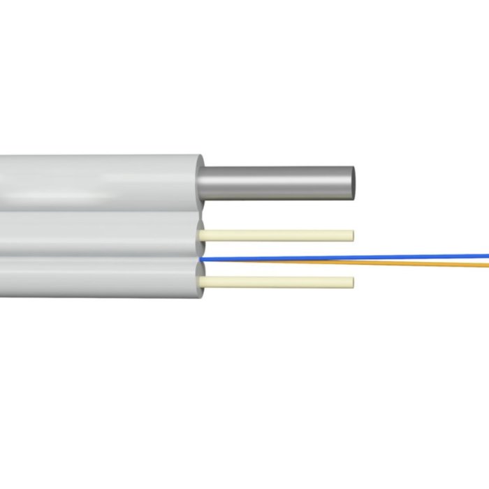 Cable de acometida FTTH para exteriores - 2 pies - Redondo