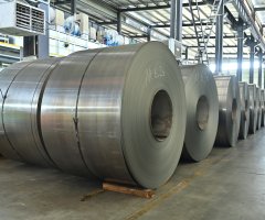 Close-up of HiB-27/105 silicon steel edge