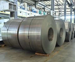 Close-up of HiB-27/95 silicon steel edge