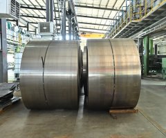 Close-up of HiB-27/100 silicon steel edge