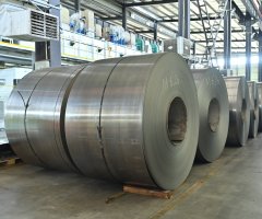 Close-up of HiB-23/105 silicon steel edge