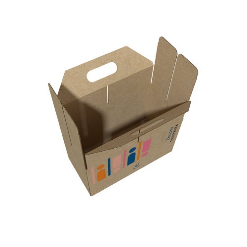 Card-inserted Handle Buckle-bottom Box 