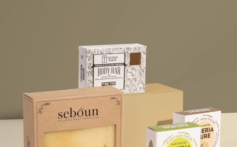 Natural look with eco-friendly soap packaging