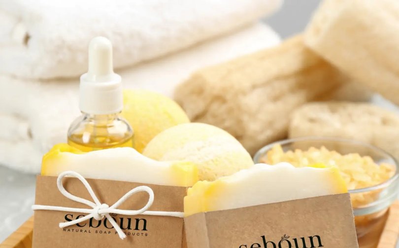 Soap sleeves, wrapping paper and labels