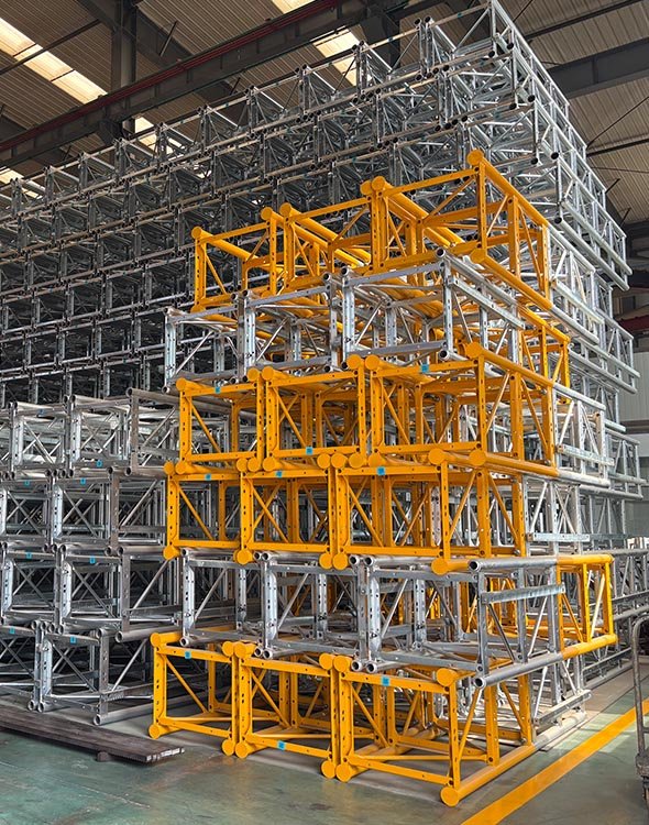 Construction hoist standard section